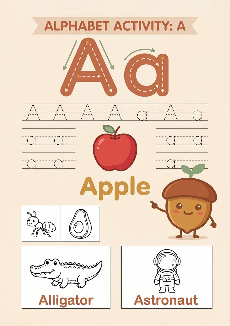 Trace every letter A–Z